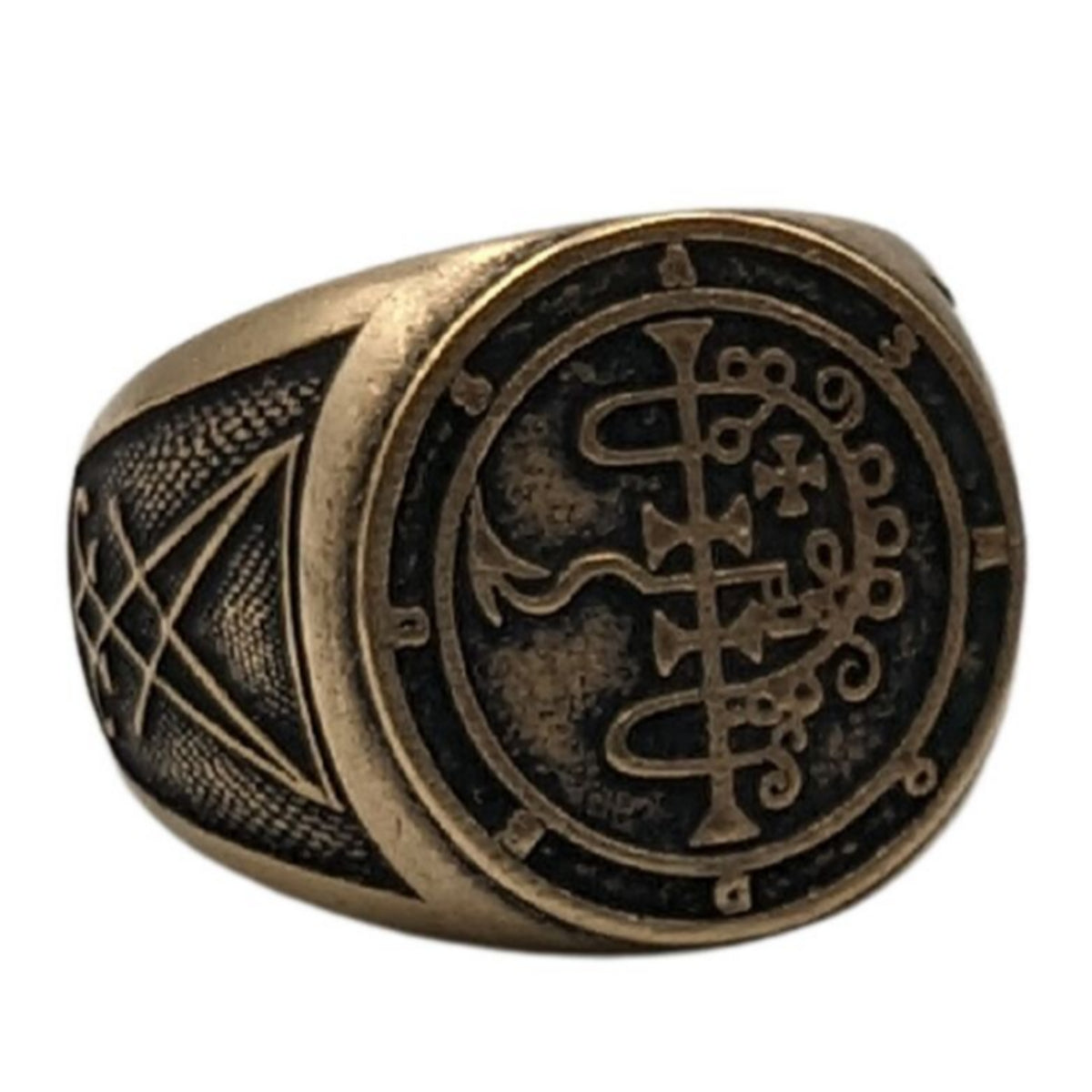 Asmodeus sigil ring from bronze