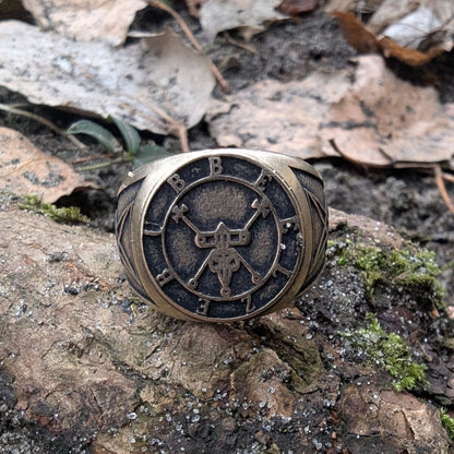 Beelzebub sigil ring from bronze