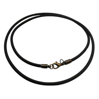 Rubber cord or caoutchouc necklace for pendant Bronze