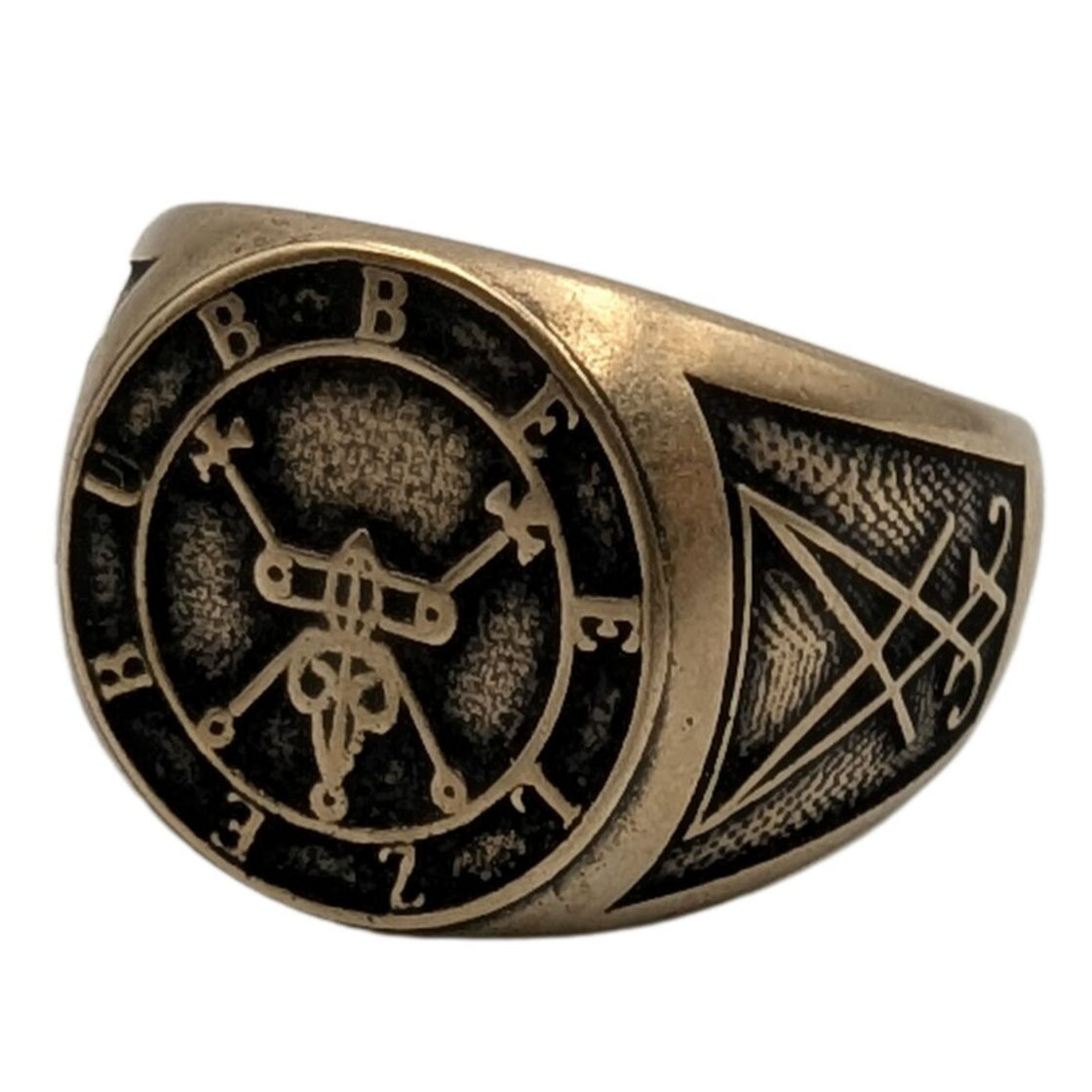 Beelzebub sigil ring from bronze