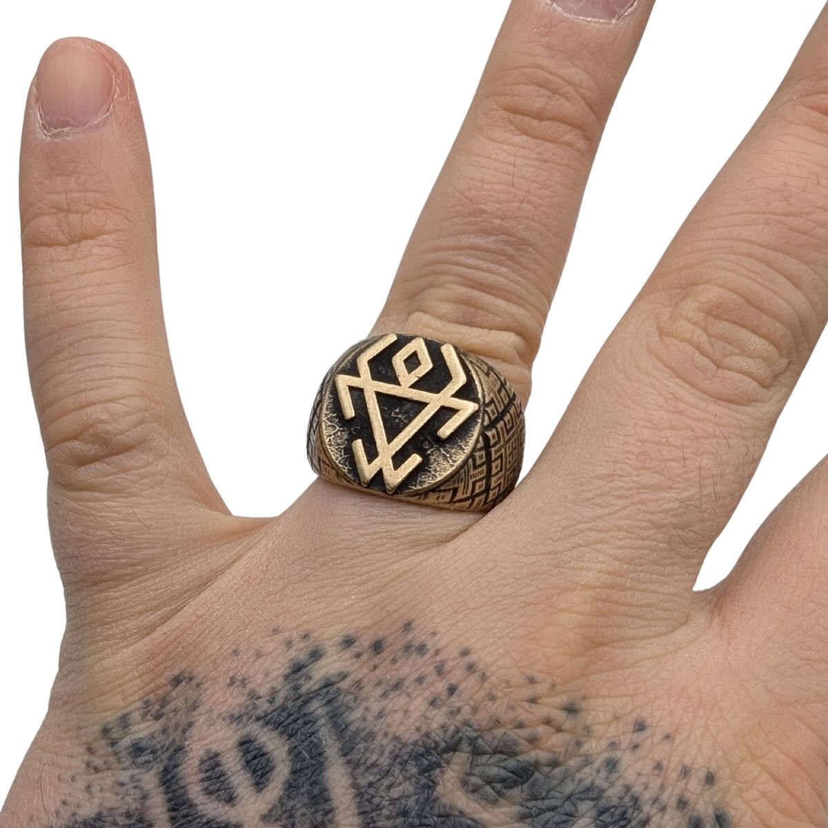 Chernobog Ring – Slavic God of Darkness and Fate – Ancient Mythology Talisman.