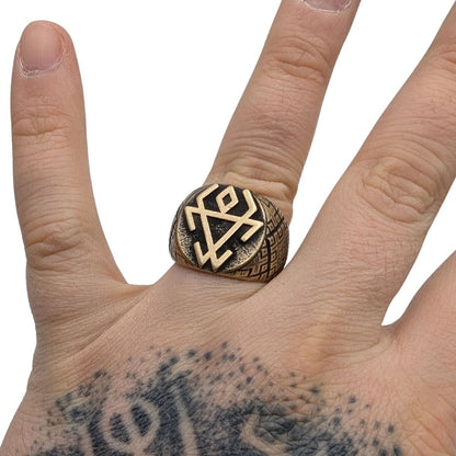 Chernobog Ring – Slavic God of Darkness and Fate – Ancient Mythology Talisman.