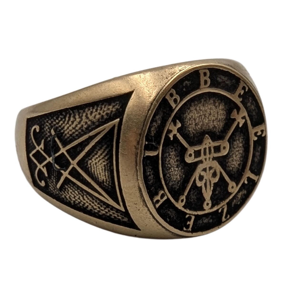 Beelzebub sigil ring from bronze