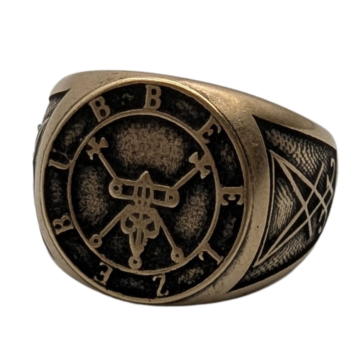 Beelzebub sigil ring from bronze