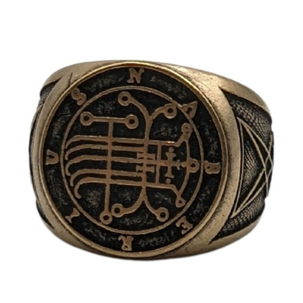 Naberius sigil ring 6 US Bronze with patina