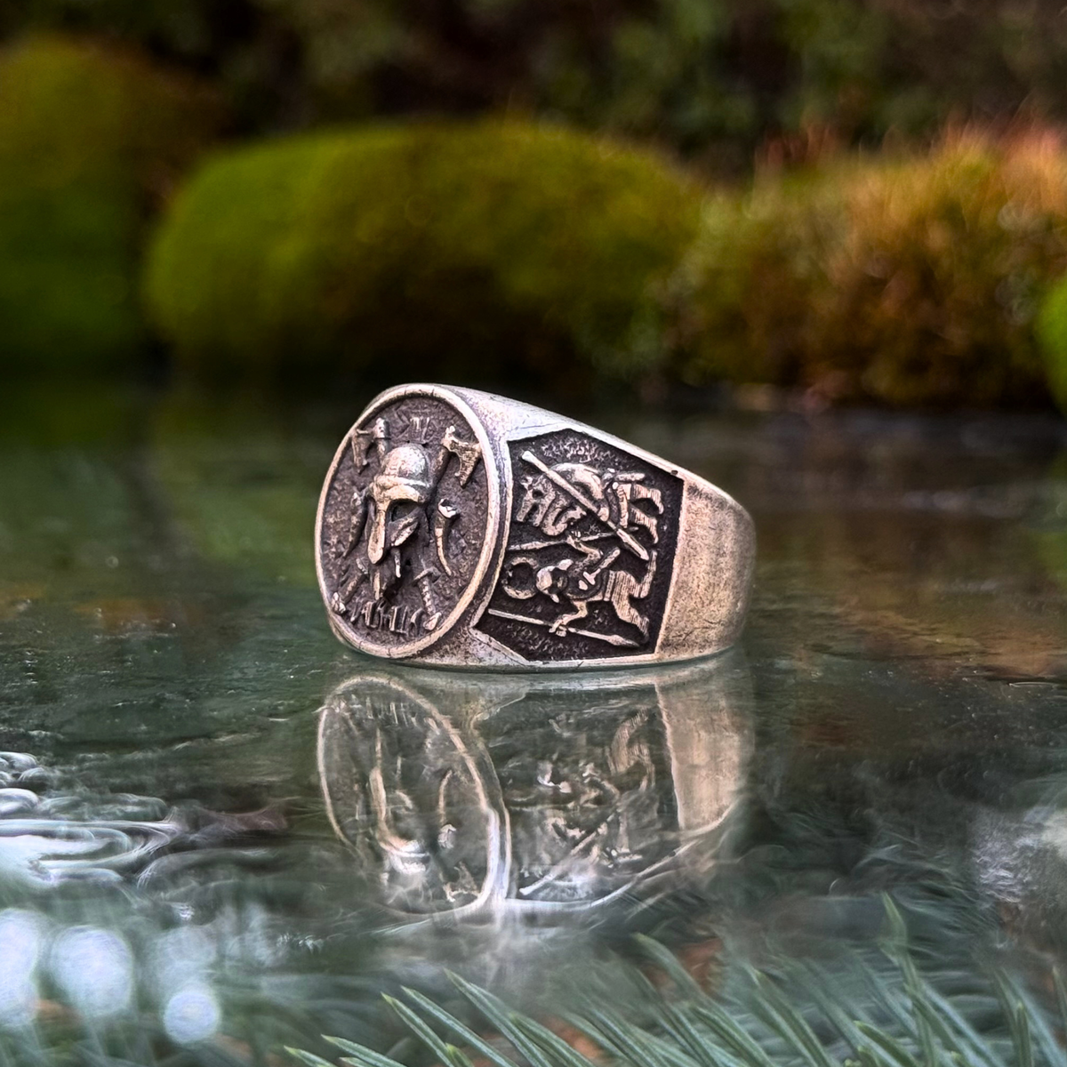 Viking warrior signet ring