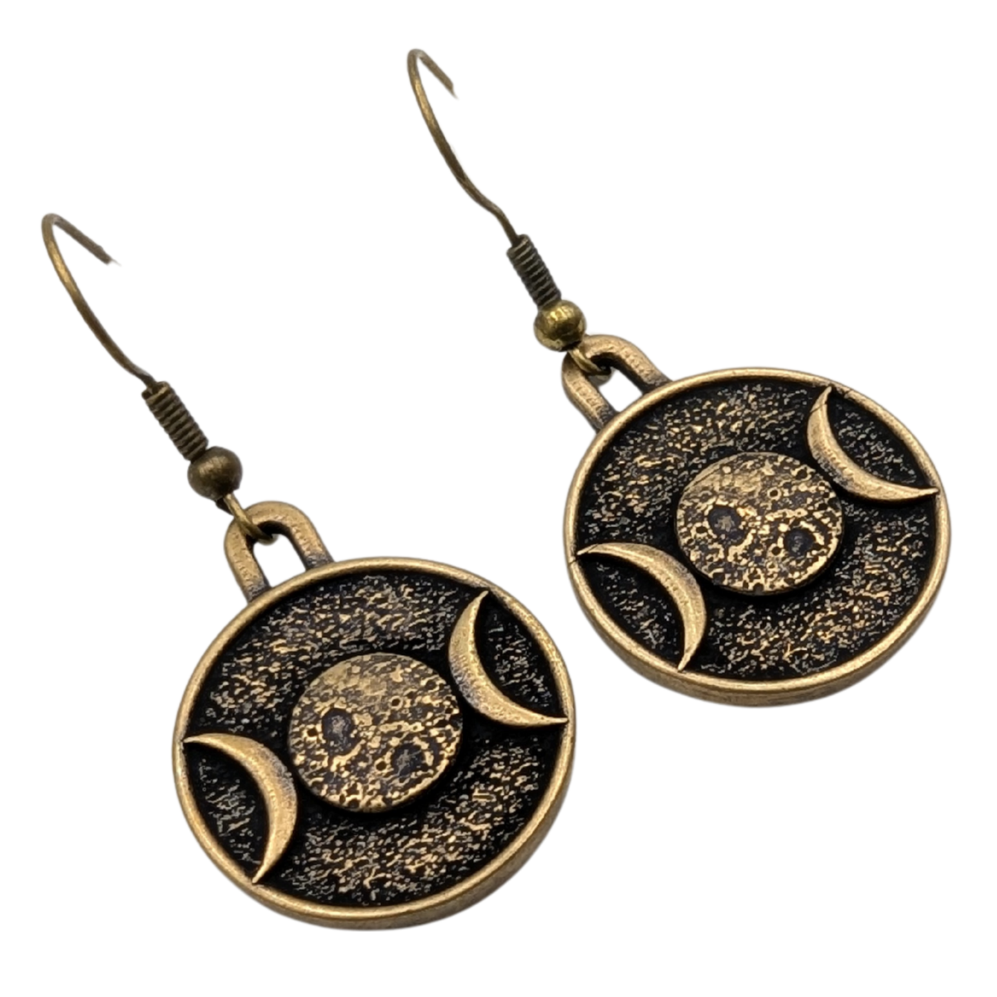 Triple moon earrings