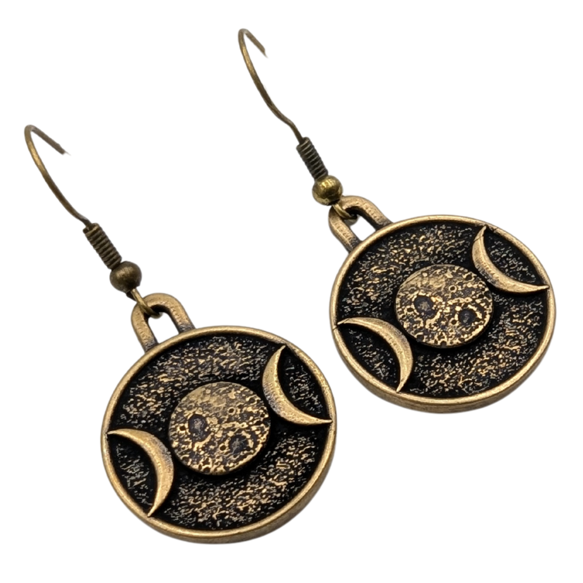 Triple moon earrings