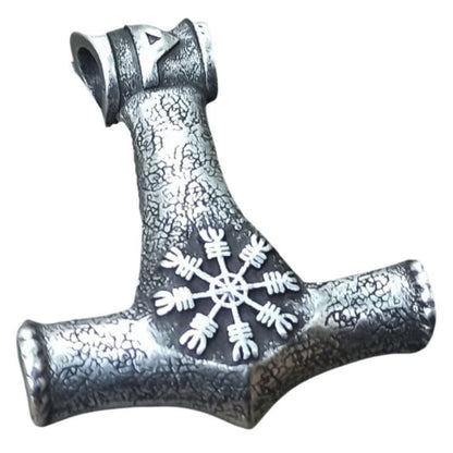 Mjolnir pendant with runes