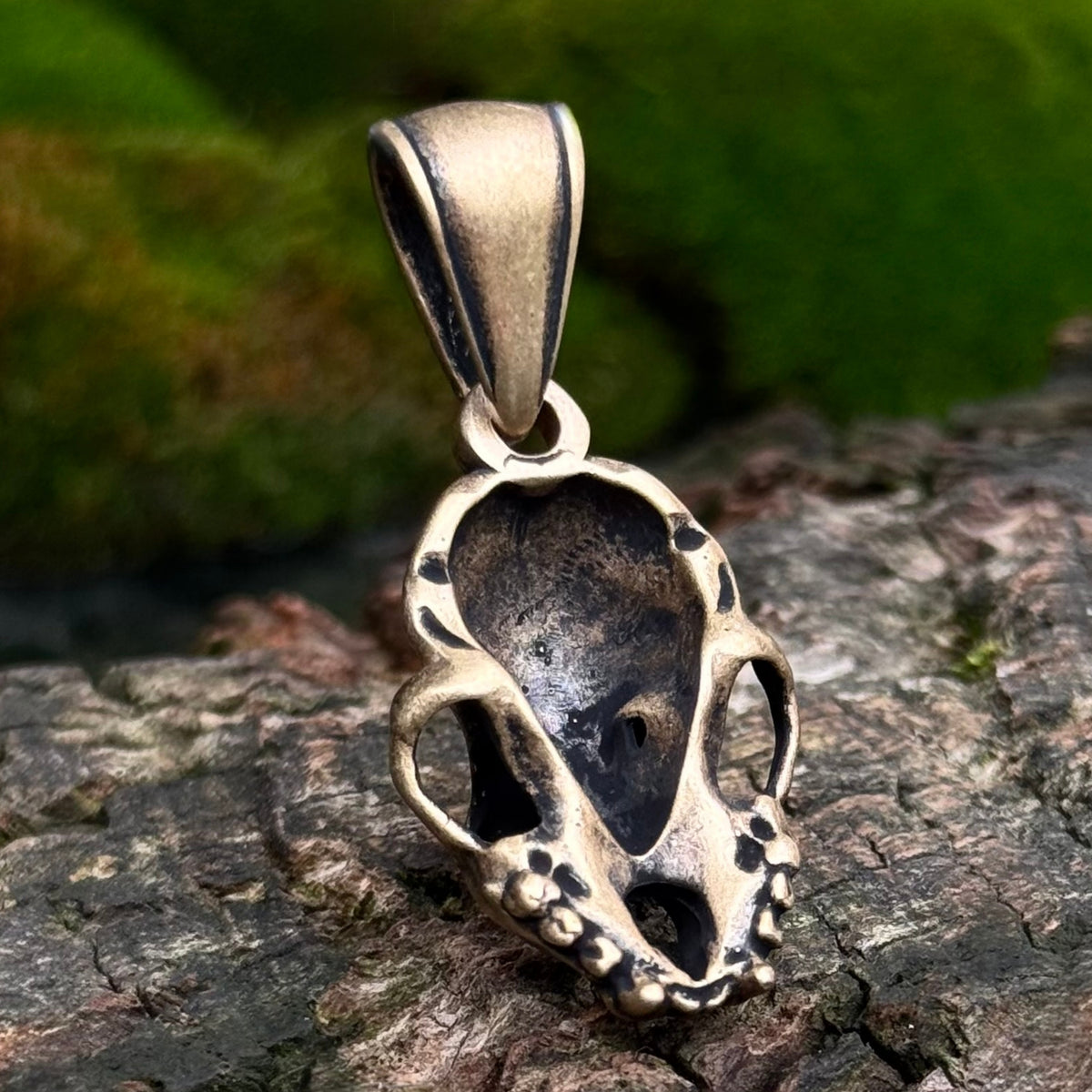 Cat Skull Pentagram pendant
