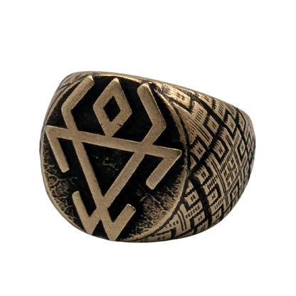 Chernobog Ring – Slavic God of Darkness and Fate – Ancient Mythology Talisman.
