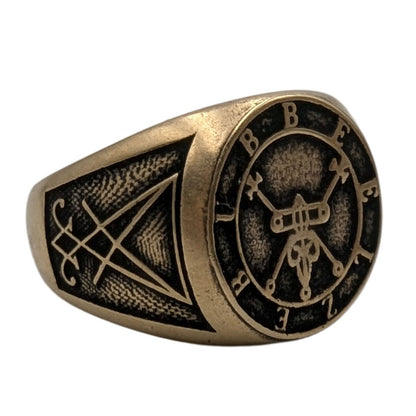 Beelzebub sigil ring from bronze