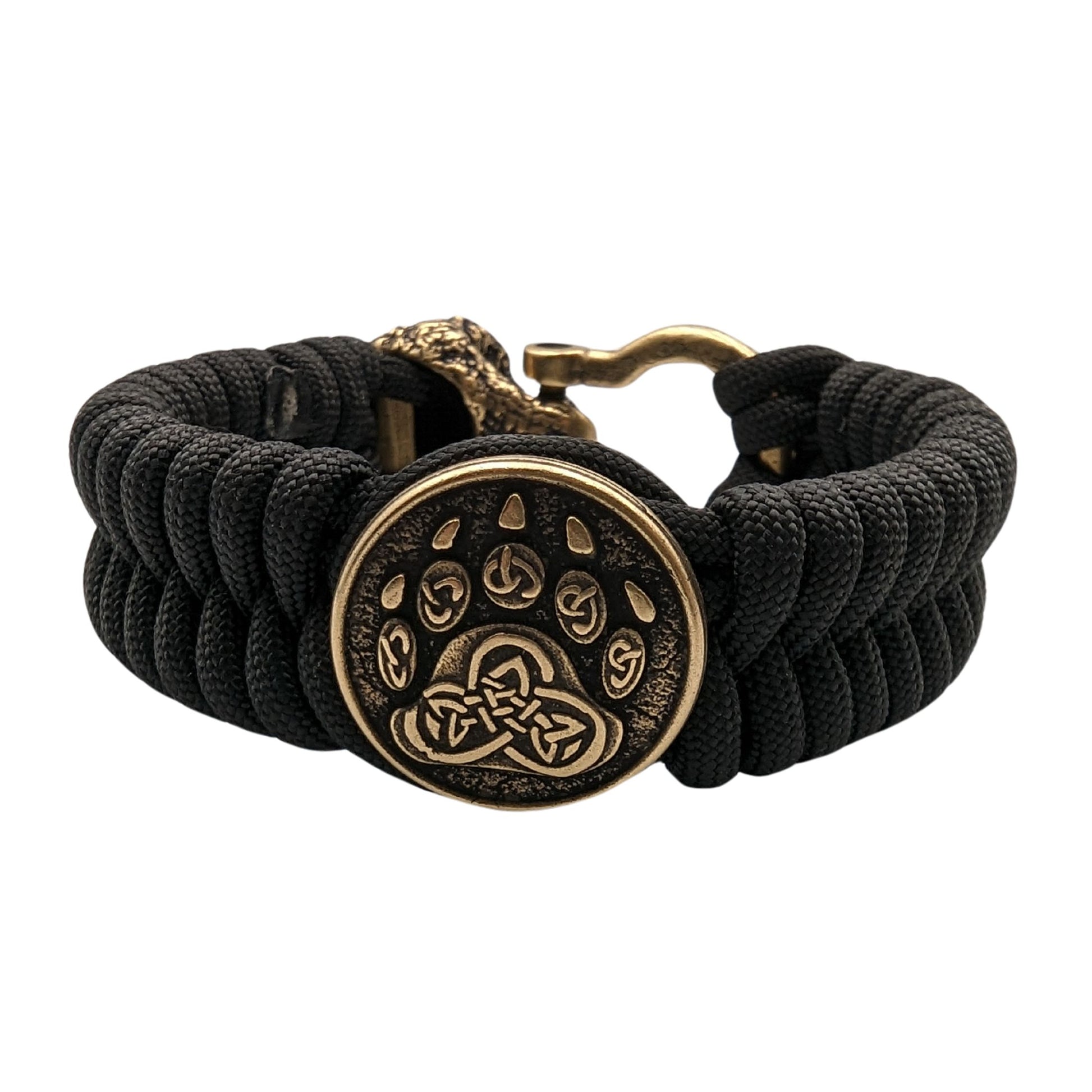 Bear Paracord with Bear Paw bead Bracelet