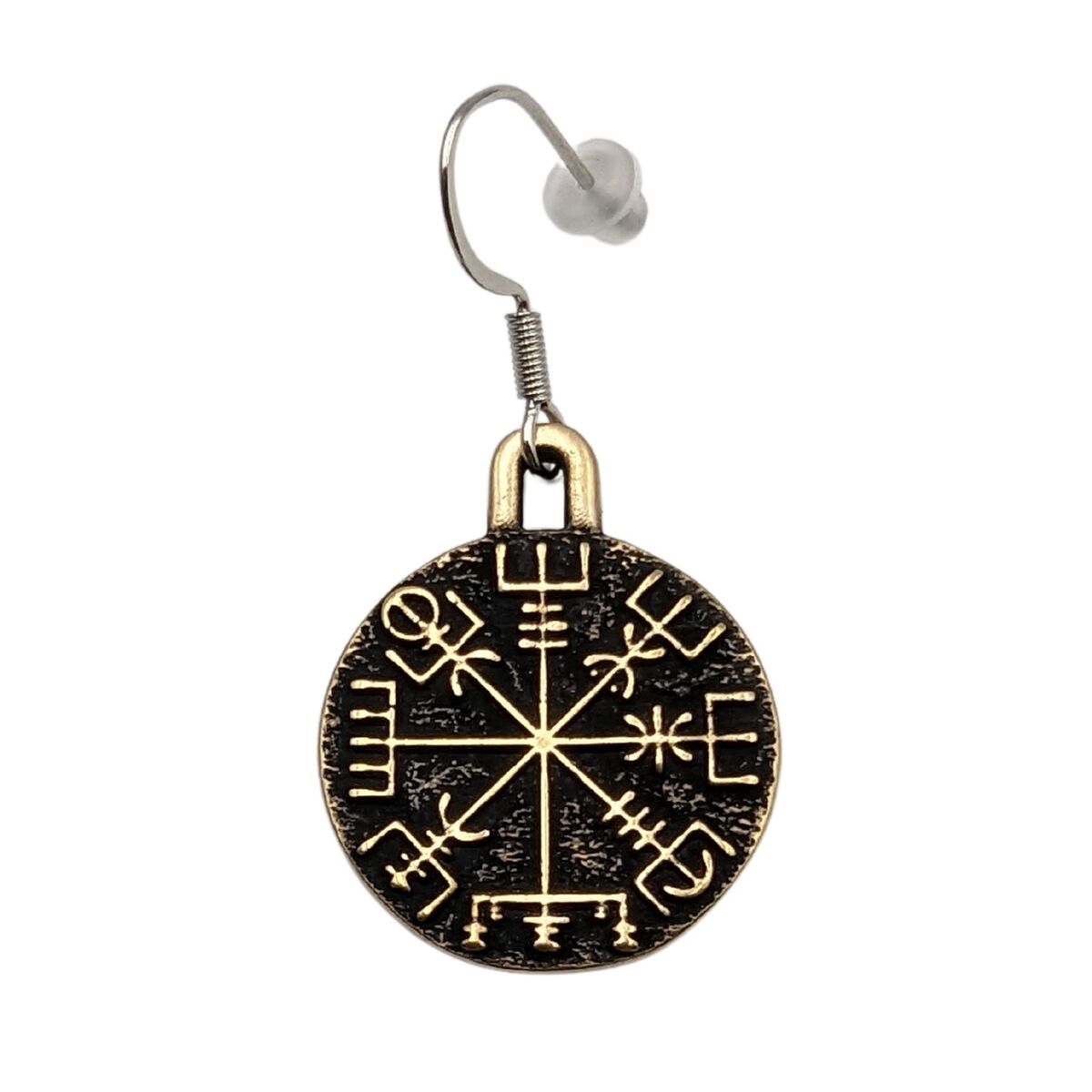 Vegvisir bronze earrings   