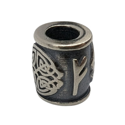 Fehu rune bead Silver 925
