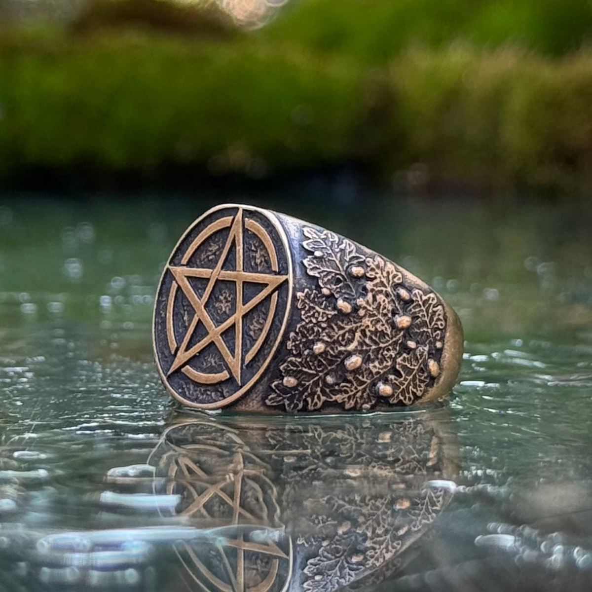 Wiccan pentacle ring