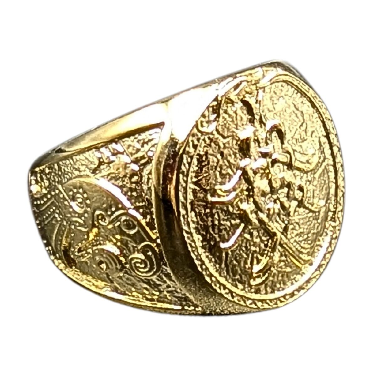 Mask of Odin Signet bronze ring