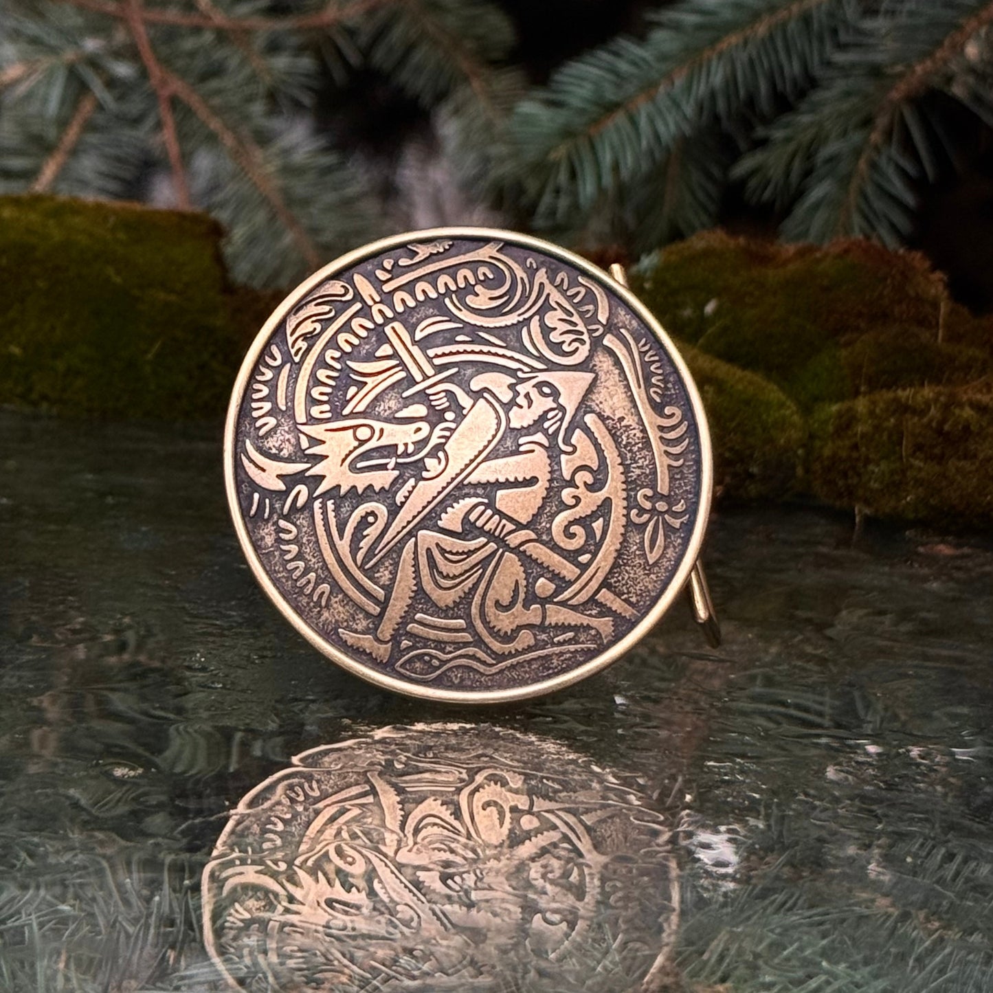 Sigurd and Fafnir belt buckle