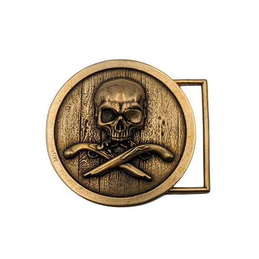 Jolly Roger bronze belt buckle   