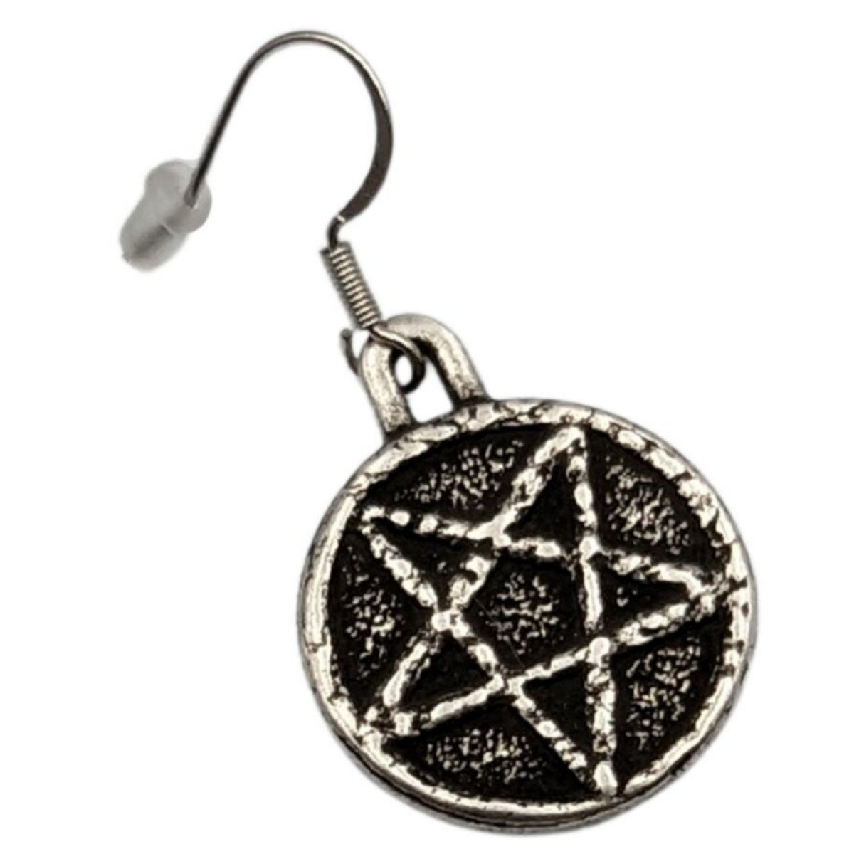 Satanic Pentagram bronze earrings