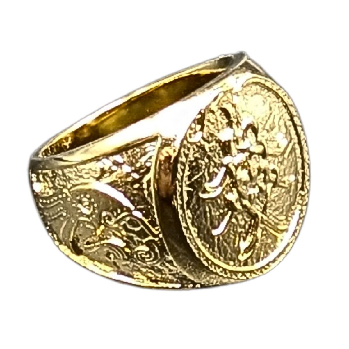 Mask of Odin Signet bronze ring