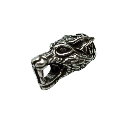 Viking wolf necklace clasp from silver