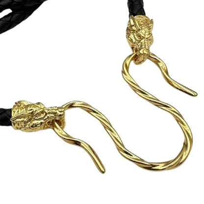 Wolf Geri and Freki leather necklace