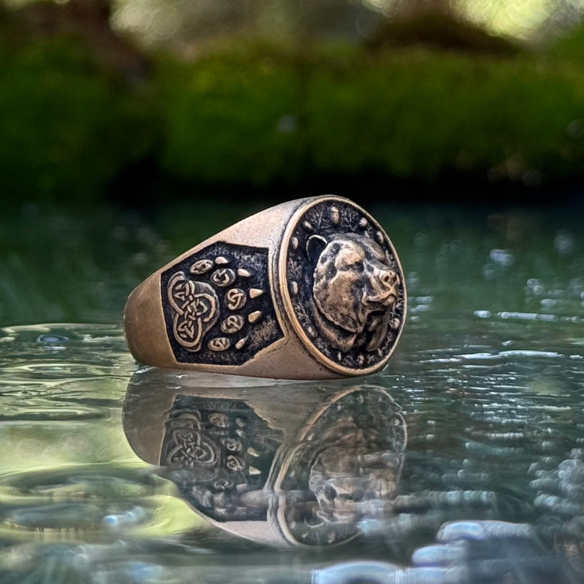 Viking bear ring
