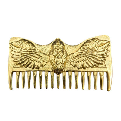 Odin with ravens beard Viking comb Gold plating