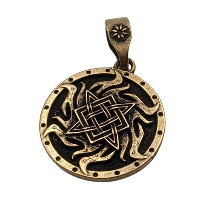 Svarog symbol bronze pendant   