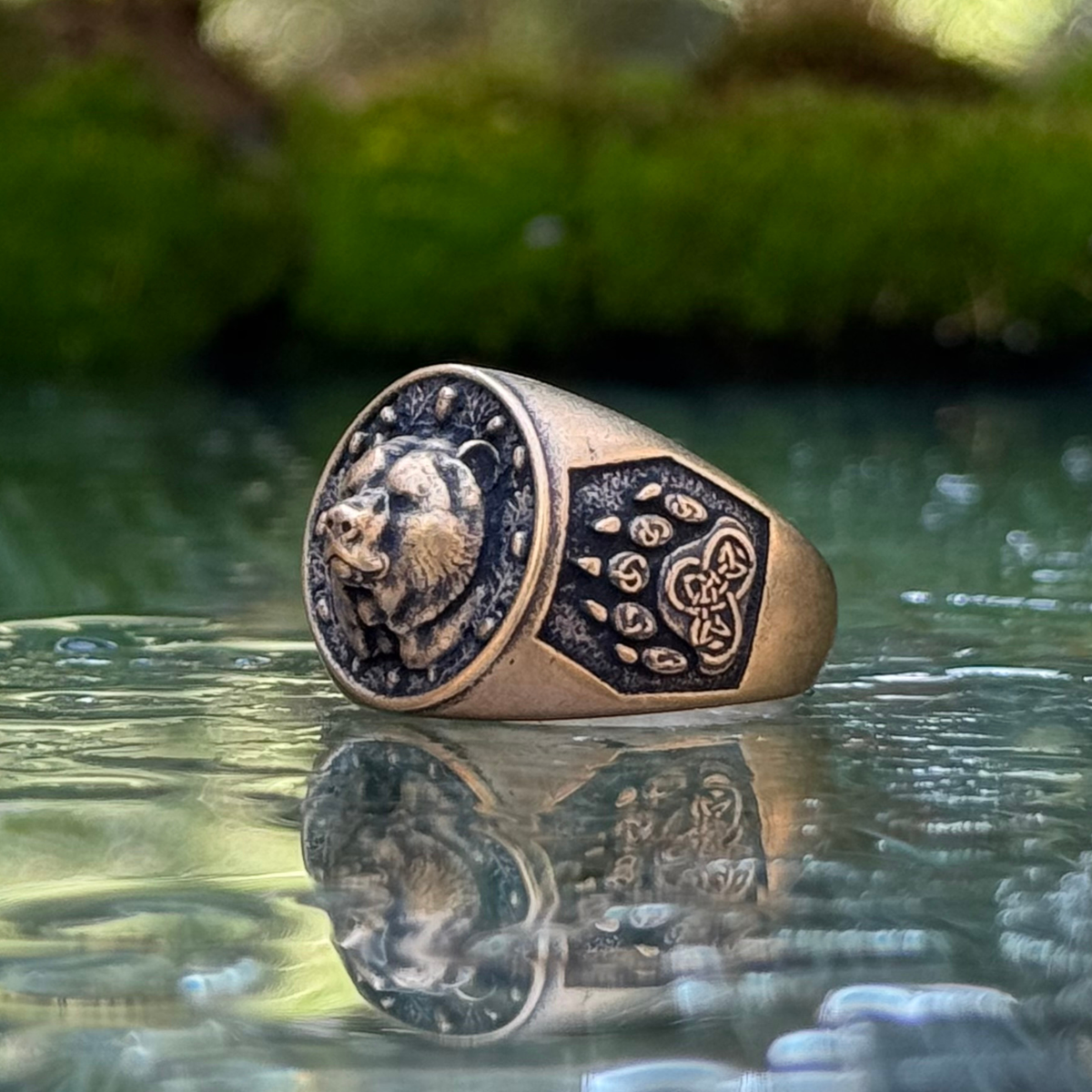 Viking bear ring