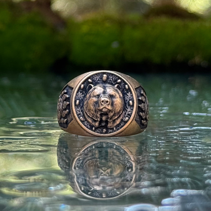 Viking bear ring