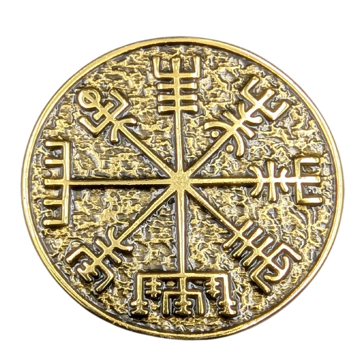Vegvisir custom EDC coin Gold plating