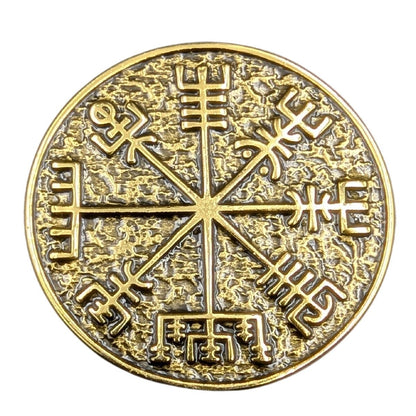 Vegvisir custom EDC coin Gold plating