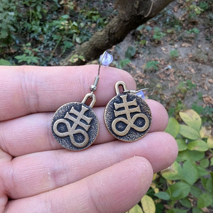 Leviathan's Cros bronze earrings