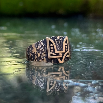 Wappenring Ukrainischer Ring aus Bronze