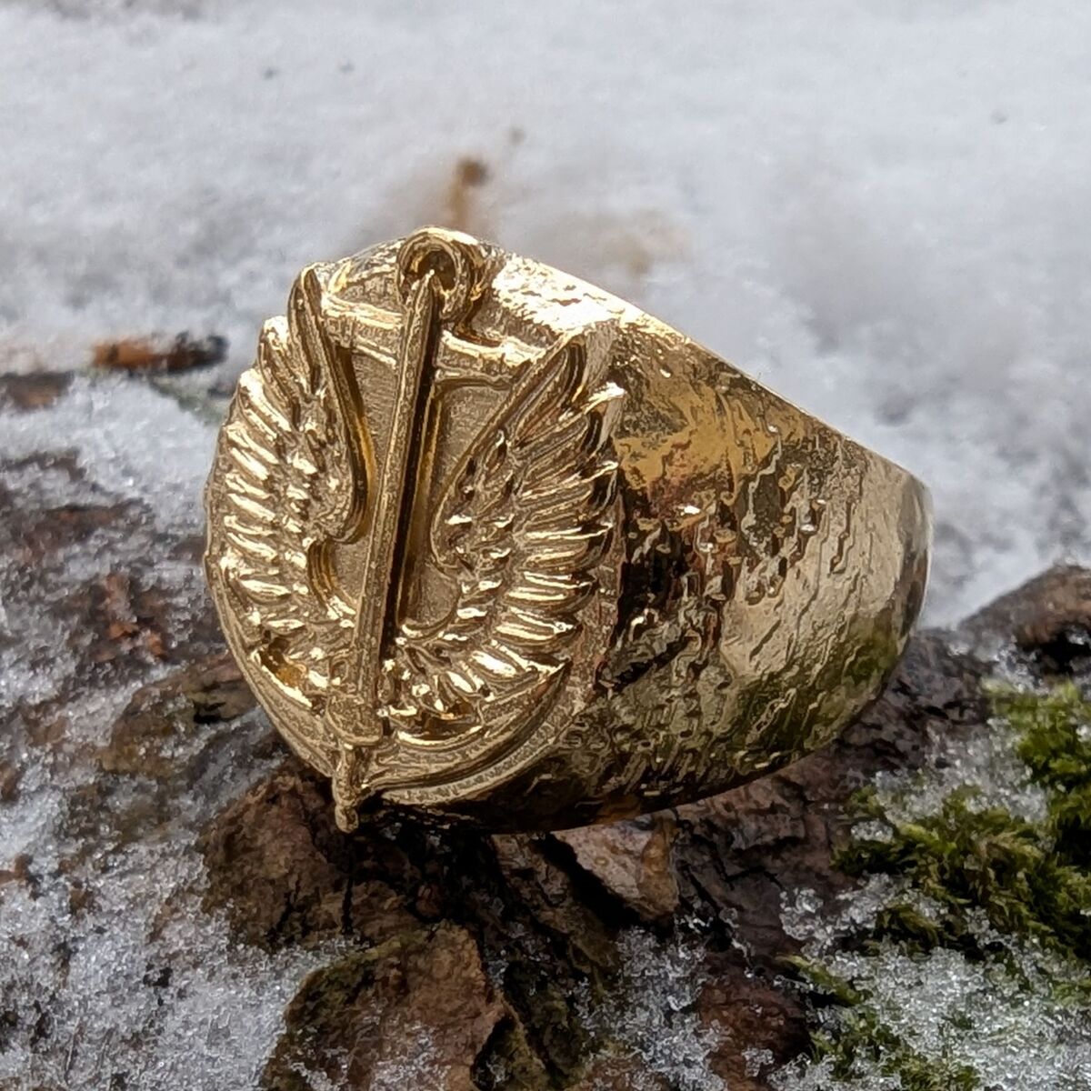 Ukrainian marines signet ring from bronze