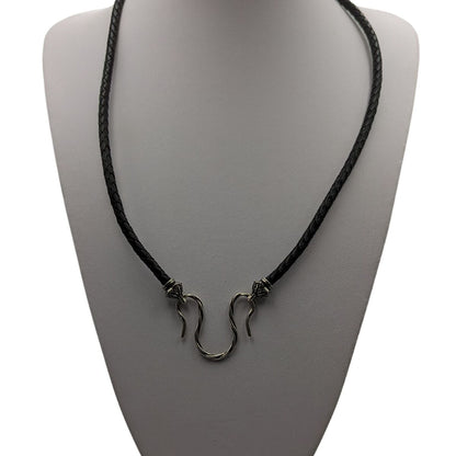 Celtic Fox leather necklace