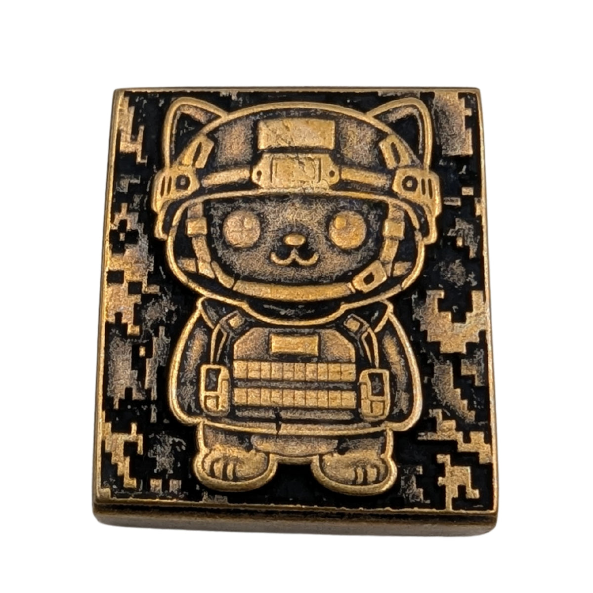 Tactical Cat MOLLE Clip Bronze with patina