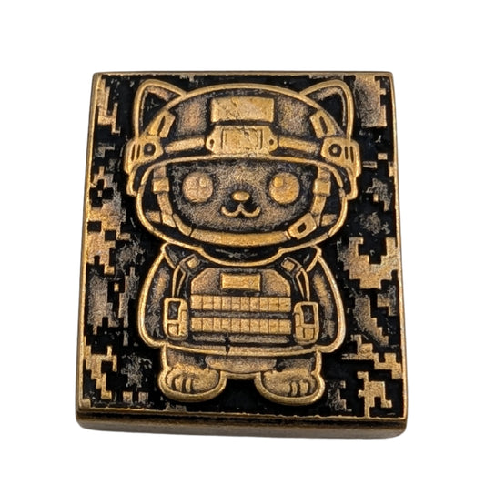 Tactical Cat MOLLE Clip Bronze with patina