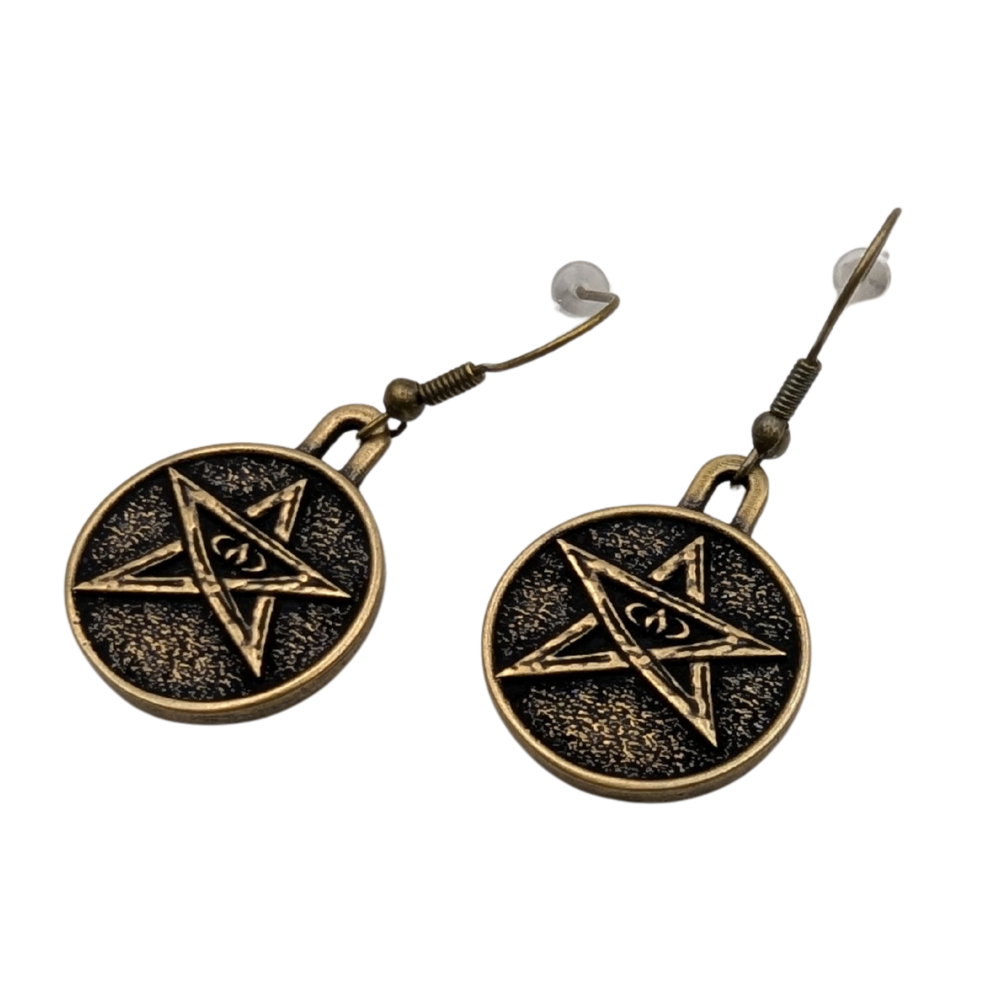 Elder Sign earrings Bronze