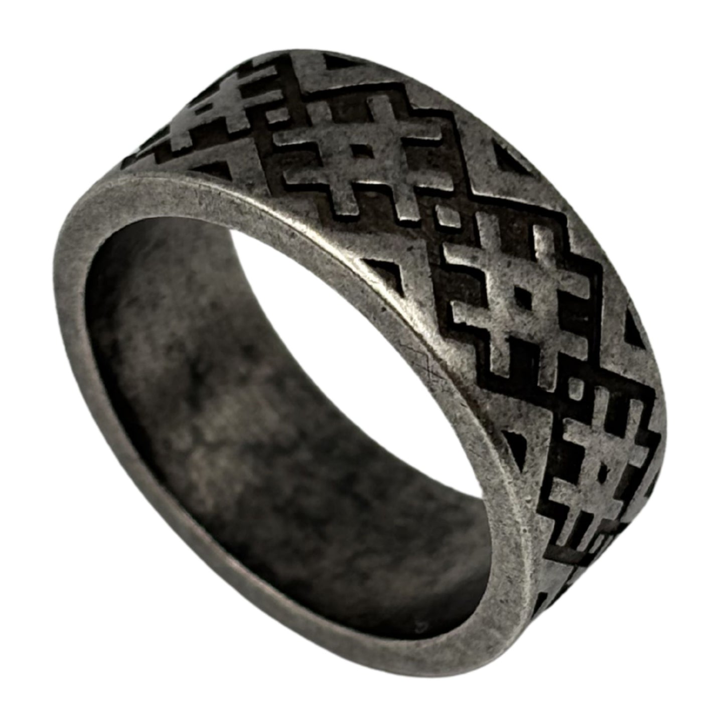 Slavic Ornament Ring 6 US Silver plating