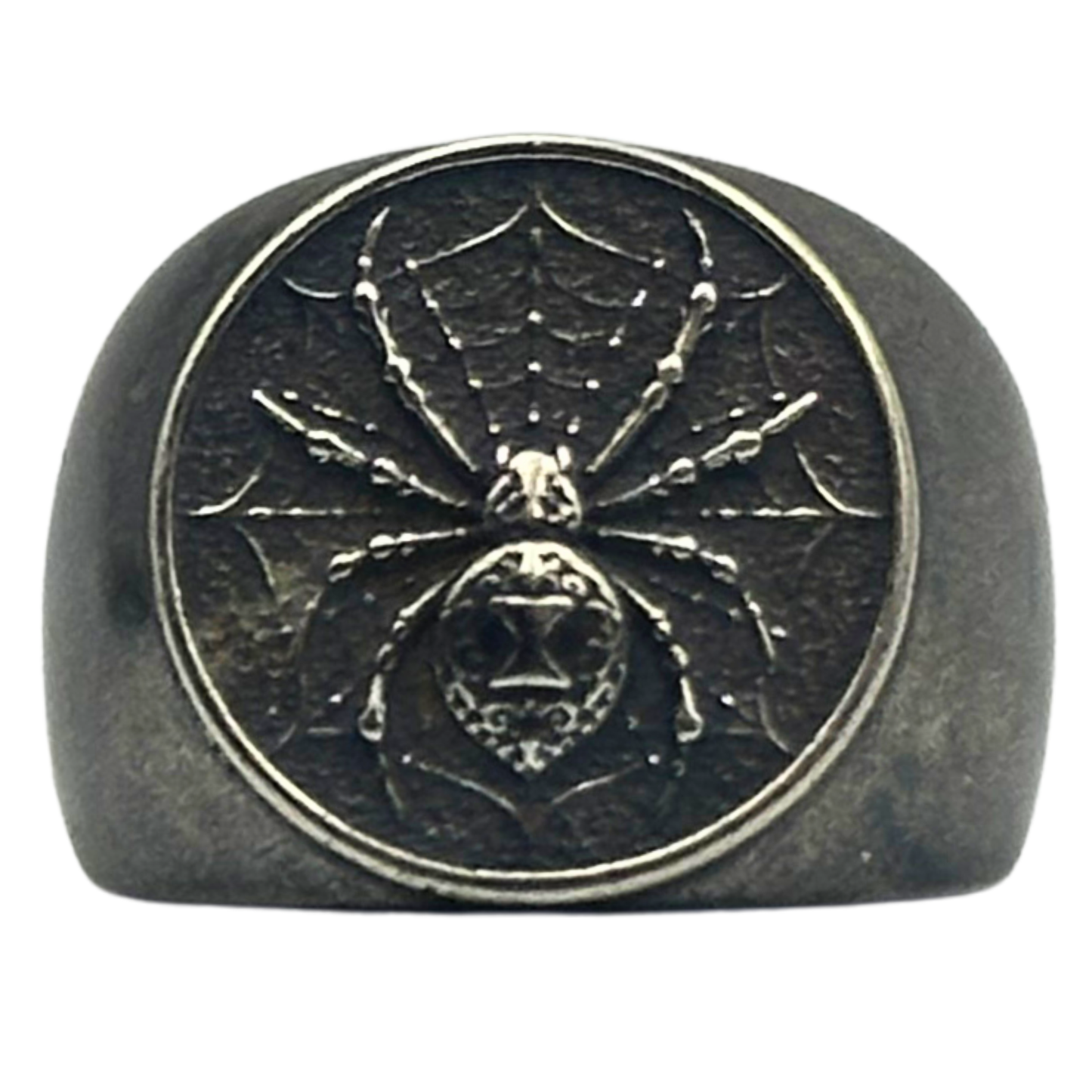 Black Widow Spider Ring 6 US Silver plating