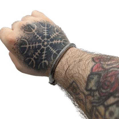 Bague de bras de loup Bracelet viking en bronze