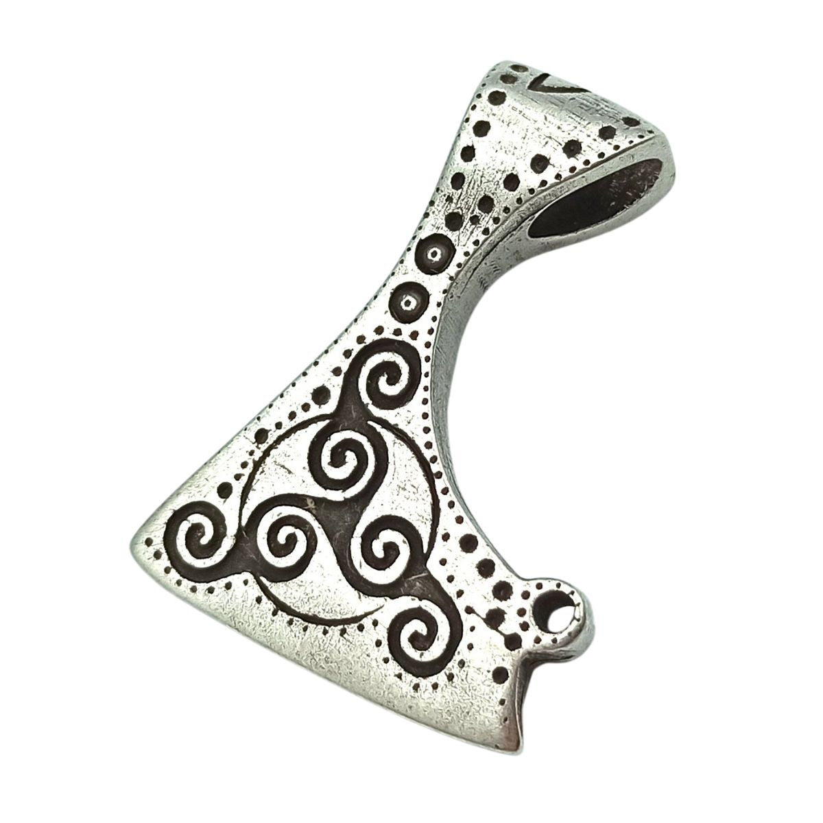 Celtic axe bronze pendant Silver plating Pendant only 