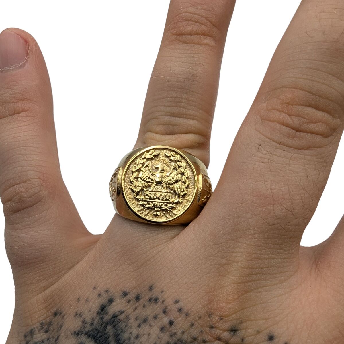 Roman eagle Aquila SPQR bronze ring