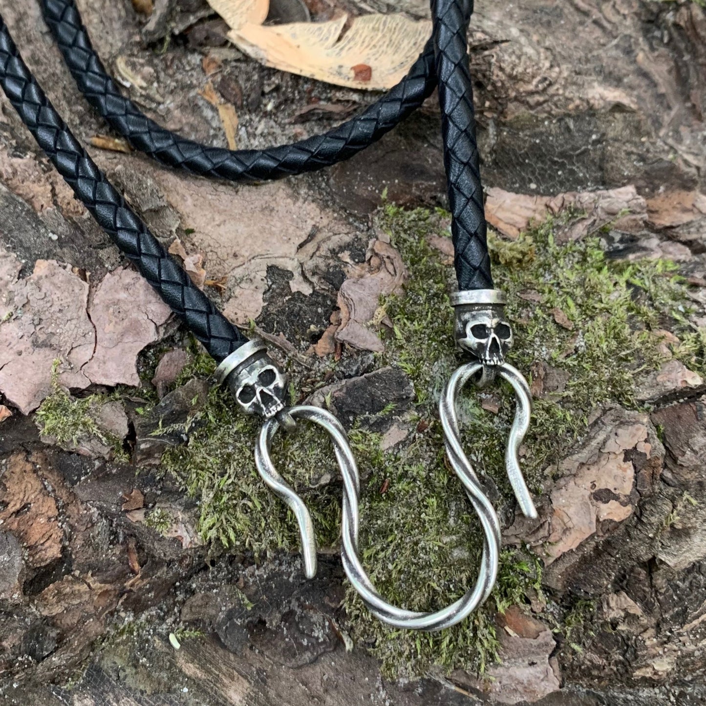 Skull Leather Necklace