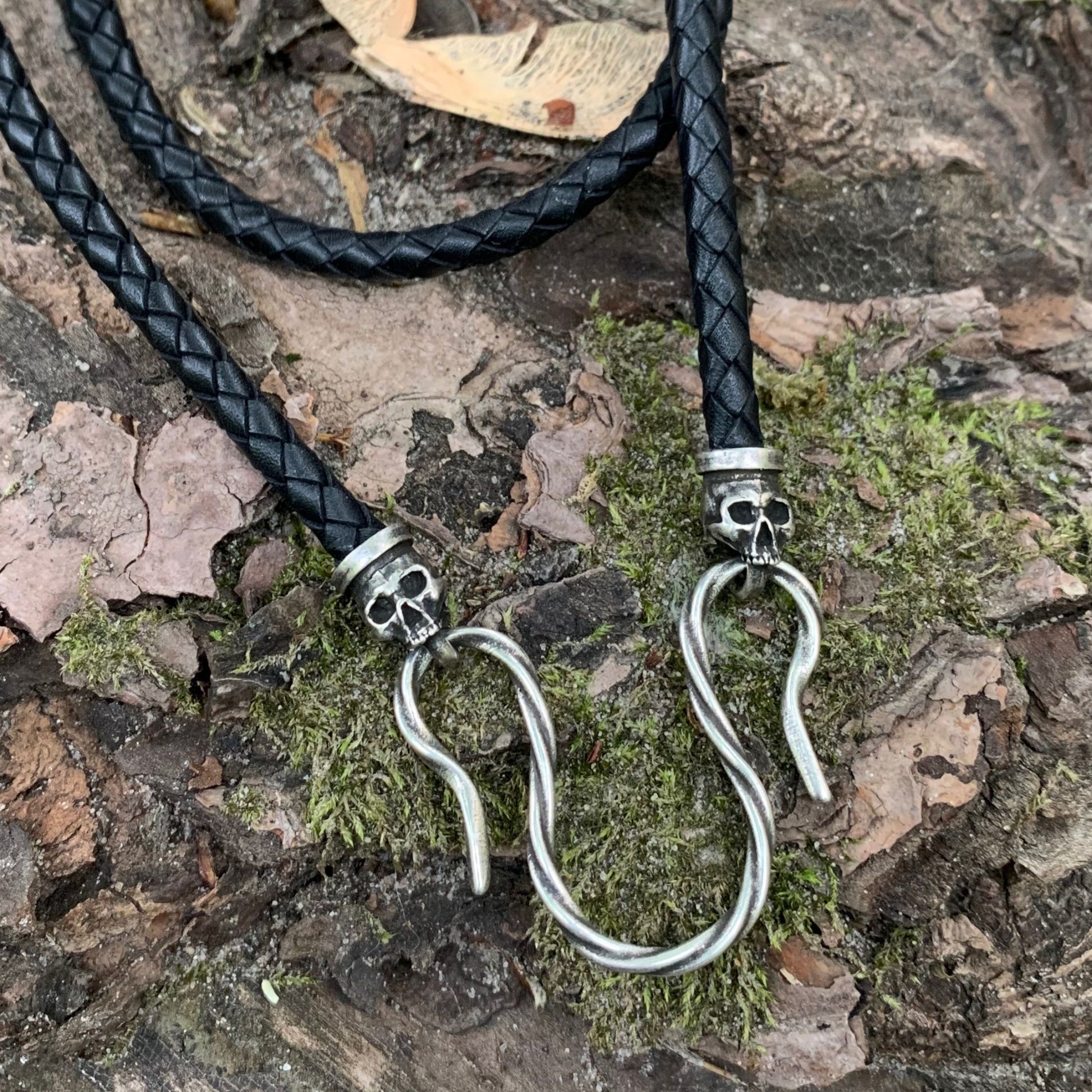 Skull Leather Necklace