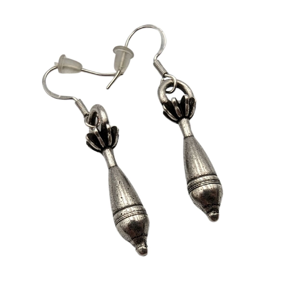 Mine bronze earrings Silver plating