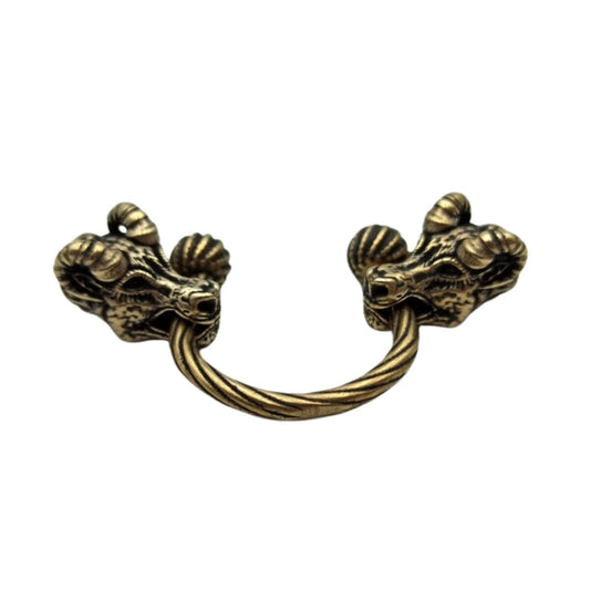 Viking goat bronze necklace clasp